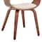 Armen Living Adalyn Cream Faux Leather and Walnut Wood Dining Room Accent Chair LCADCHWACR - alternate 9